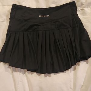 Goldhinge Black Pleated Skirt